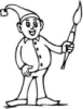 Artistic Elf Coloring Page