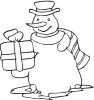 Snowman with Present
