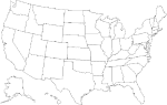 50 States Blank Outline Map