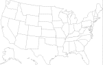 50 States Large Outline Map