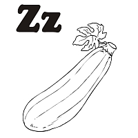 Download Z is for Zucchini » Coloring Pages » Surfnetkids