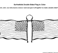 Cut-and-Color Double-Sided American Flag