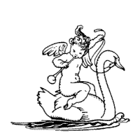 Angel Riding a Swan