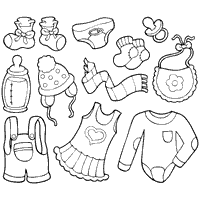 Clothes Coloring Pages 3