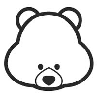 Bear Face » Coloring Pages » Surfnetkids