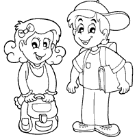 Brother And Sister Coloring Pages For Kids