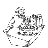 Birthday Cake and Present