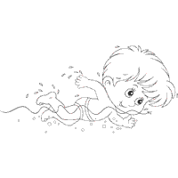 Boy Swimming