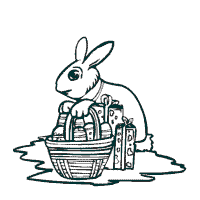 Bunny With Easter Basket