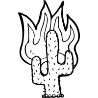 Burning Cactus