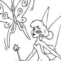 Butterfly and Tinkerbell