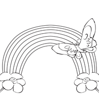 Butterfly Rainbow ยป Coloring Pages ยป Surfnetkids