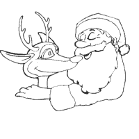 Christmas, Santa, Reindeer