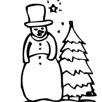 Christmas, Snowman, Tree