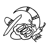 Cinco De Mayo Tamales Chiles Sombrero Coloring Pages