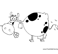 Cow Eating Flower