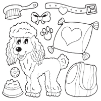 caring for pets coloring pages