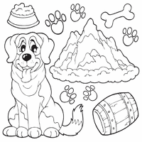 Dog Coloring Pages Surfnetkids Paws Bowl Pictures