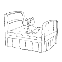 Puppy on Bed