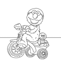 Elmo on a Bike