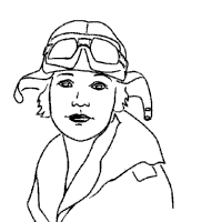 famous people amelia earhart coloring pages surfnetkids