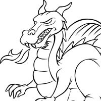Fierce Dragon » Coloring Pages » Surfnetkids