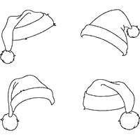 Four Santa Hats