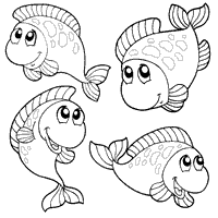 Four Smiling Fish