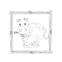 Framed Cow