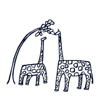 Giraffes with Tree