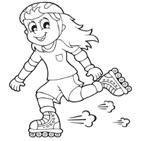 Girl on Roller Skates