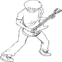 Boy with Electric Guitar