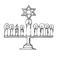 Hanukkah, Menorah, Star