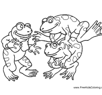 Frogs Playing Leap Frog