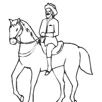 Man Riding a Horse
