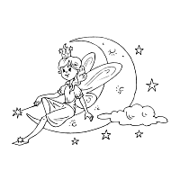 Fairy on Moon