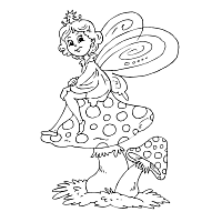 Fairy on Mushroom