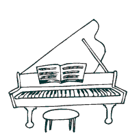 Music, Grand Piano » Coloring Pages » Surfnetkids