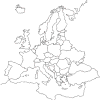 Outlined European Map