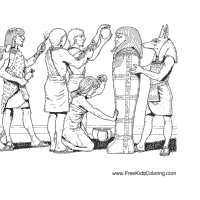 Egyptians Offering Gifts to Pharaoh