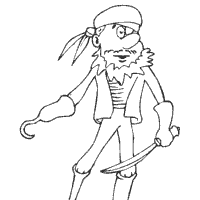 Pirate with Hook and Pegleg