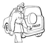 Officer with Car