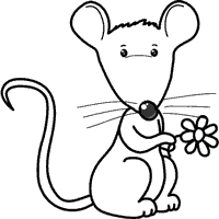 Rat with Flower