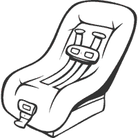 Safety Car Seat » Coloring Pages » Surfnetkids