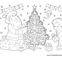 Santa With Tree