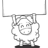 Sheep With Sign