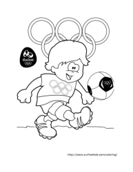 Football at the Summer Olympics coloring page printable game