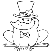 St Patrick Day Coloring Pages Surfnetkids Frog Kitty