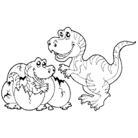 T-Rex Baby and Mama
