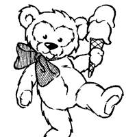 Teddy Bear With Ice Cream Cone